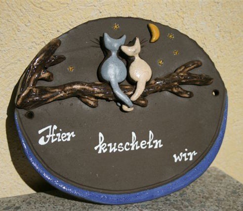 Türschild Katzen